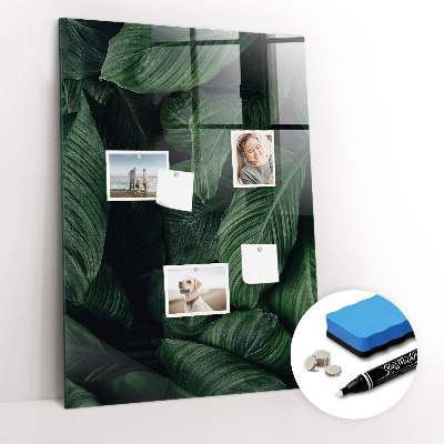 Magnetic writing board Jungle Leaves Plants