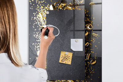 Magnetic Dry Erase Board Golden Confetti