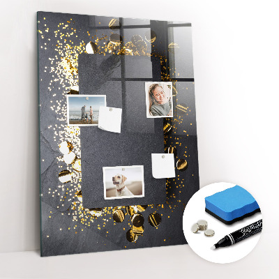 Magnetic Dry Erase Board Golden Confetti