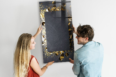 Magnetic erase board Golden Confetti