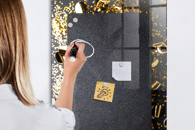 Magnetic Dry Erase Board Golden Confetti