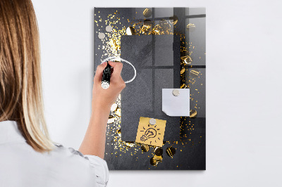 Magnetic erase board Golden Confetti