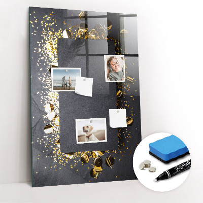 Magnetic Dry Erase Board Golden Confetti