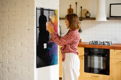 Glass Magnetic Board Colored Powder