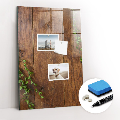 Magnetic erase board Rustic Wood