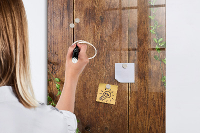 Magnetic Dry Erase Board Rustic Wood