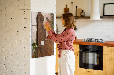 Magnetic erase board Rustic Wood