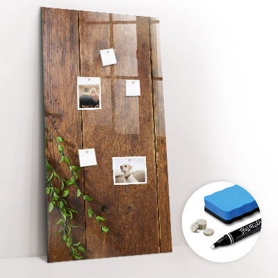 Magnetic Dry Erase Board Rustic Wood