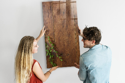 Magnetic Dry Erase Board Rustic Wood