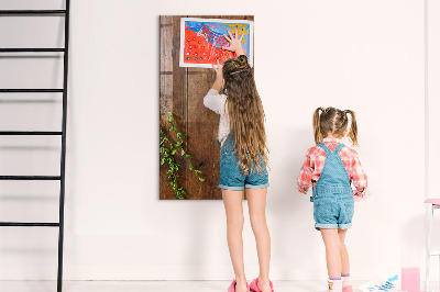 Magnetic erase board Rustic Wood