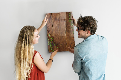 Magnetic Dry Erase Board Rustic Wood