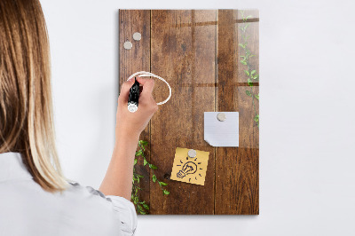Magnetic erase board Rustic Wood