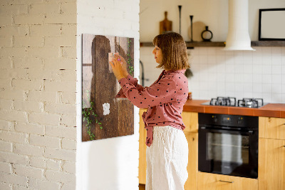Magnetic erase board Rustic Wood