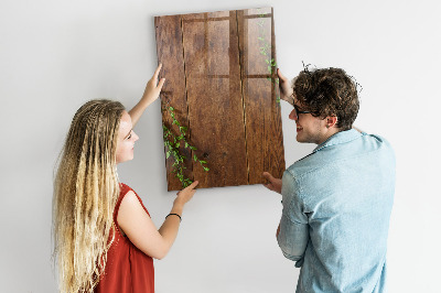 Magnetic Dry Erase Board Rustic Wood