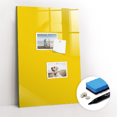 Dry erase magnetic board Golden yellow