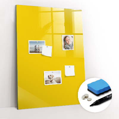 Dry erase magnetic board Golden yellow