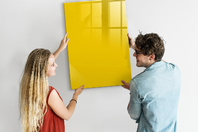 Dry erase magnetic board Golden yellow