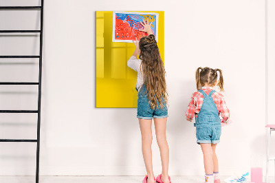 Dry erase magnetic board Golden yellow
