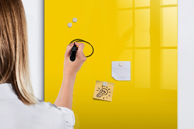 Dry erase magnetic board Golden yellow