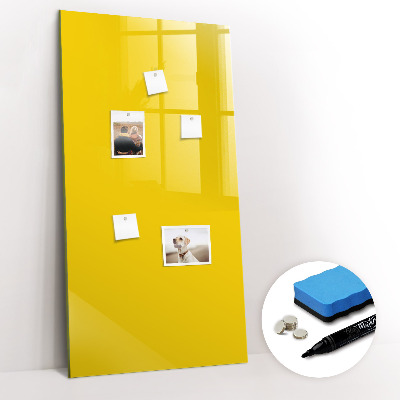 Dry erase magnetic board Golden yellow