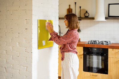 Dry erase magnetic board Golden yellow