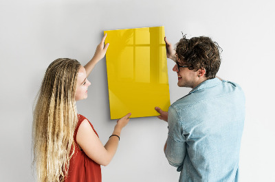 Dry erase magnetic board Golden yellow