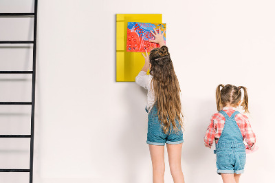 Dry erase magnetic board Golden yellow