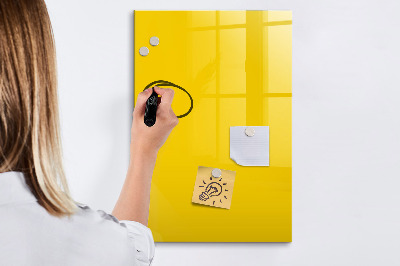 Dry erase magnetic board Golden yellow