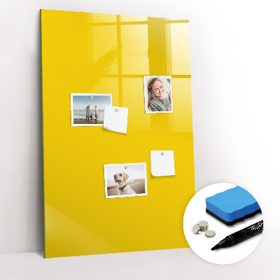 Dry erase magnetic board Golden yellow