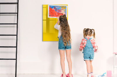 Dry erase magnetic board Golden yellow