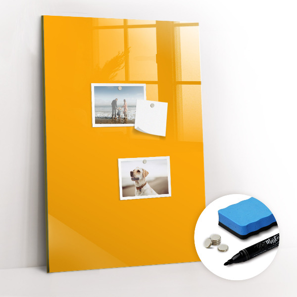 Dry erase board magnetic Farbe: goldgelb