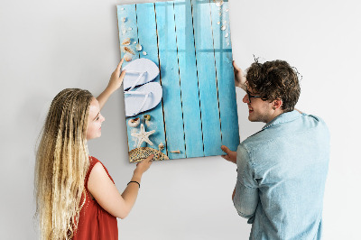 Dry erase magnetic board Blue beach boards