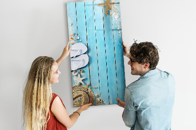 Dry erase magnetic board Blue beach boards