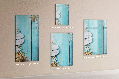 Dry erase magnetic board Blue beach boards