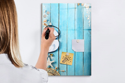 Magnetic board for drawing Blue beach boards