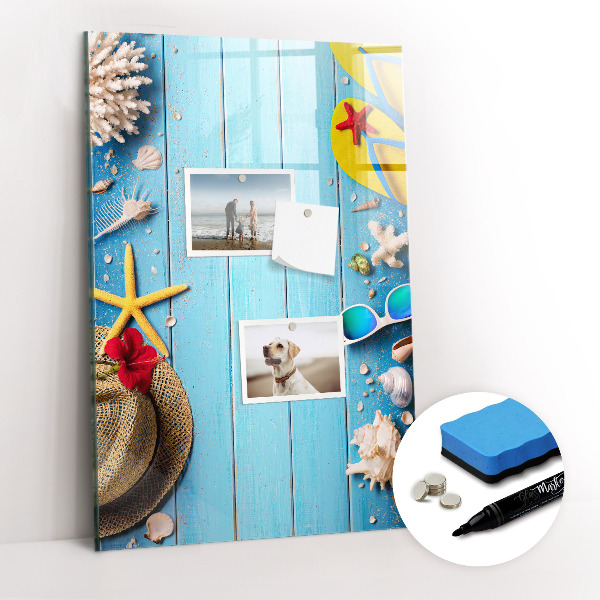 Magnetic board for drawing Beach set