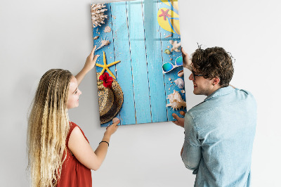 Magnetic board for drawing Beach set