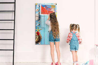 Magnetic board for drawing Beach set