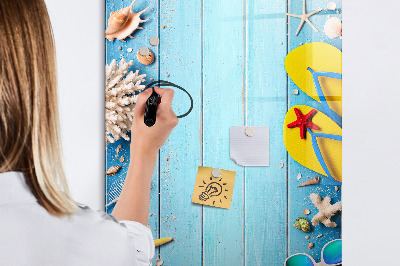 Magnetic board for drawing Beach set