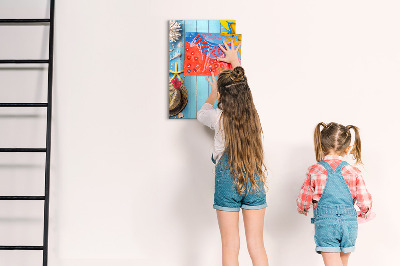 Magnetic board for drawing Beach set