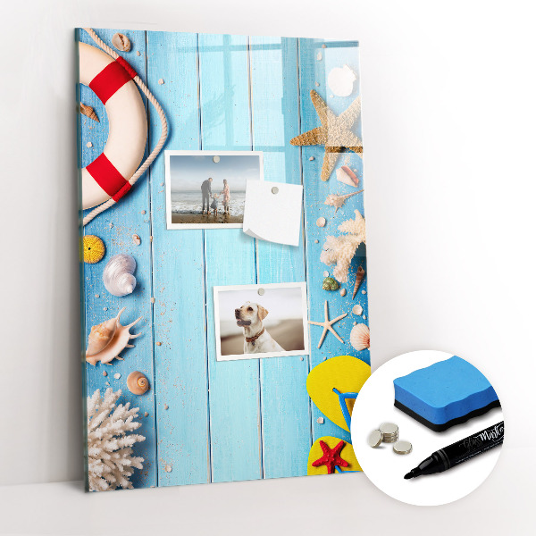 Dry erase board magnetic Beach set for enthusiasts