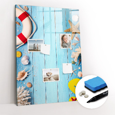 Magnetic board with marker Beach set for enthusiasts