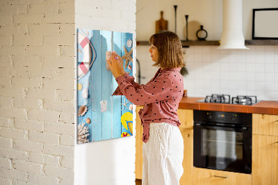 Magnetic board with marker Beach set for enthusiasts