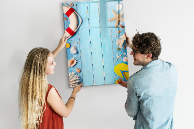 Magnetic board with marker Beach set for enthusiasts