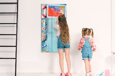 Magnetic board with marker Beach set for enthusiasts