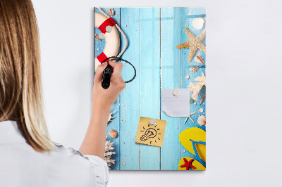 Dry erase board magnetic Beach set for enthusiasts