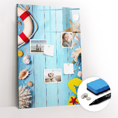 Magnetic board with marker Beach set for enthusiasts