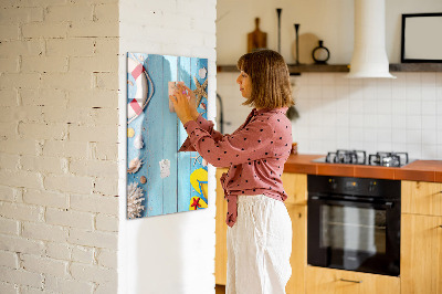 Magnetic board with marker Beach set for enthusiasts