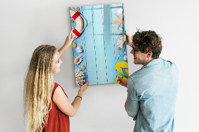 Dry erase board magnetic Beach set for enthusiasts