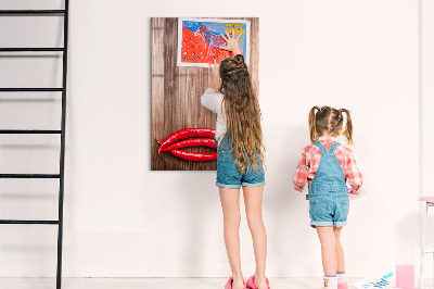 Dry erase board magnetic Pepper on board